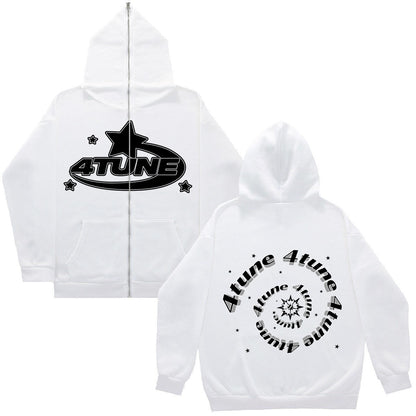 2023 Y2K Style Men's Full-Zip Hoodie Casual Jacket