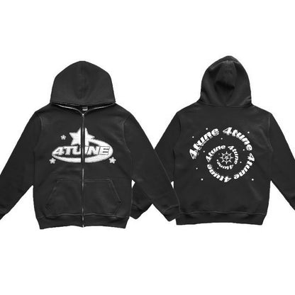2023 Y2K Style Men's Full-Zip Hoodie Casual Jacket