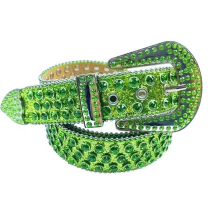 Y2K Punk Rock Style Studded Leather Belt for Men