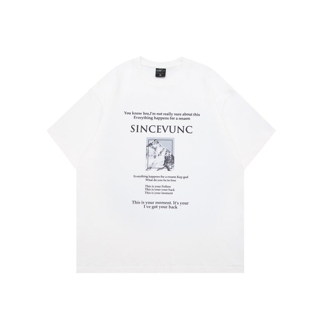 Men's Soft Y2K Style Graphic Tee - Vintage Harajuku Fashion