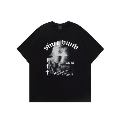 Men's Soft Y2K Style Graphic Tee - Vintage Harajuku Fashion