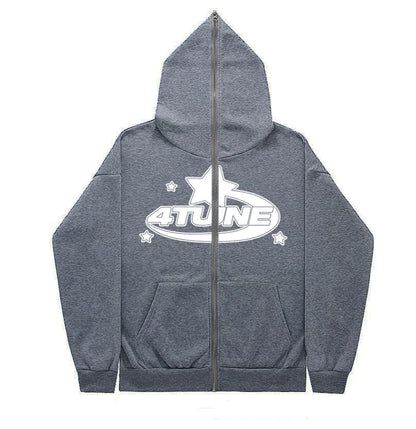 2023 Y2K Style Men's Full-Zip Hoodie Casual Jacket