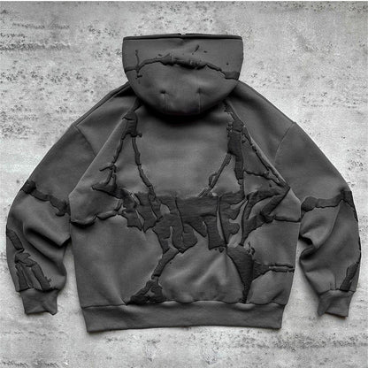 Y2K Style Streetwear Zip Hoodie for Men and Women