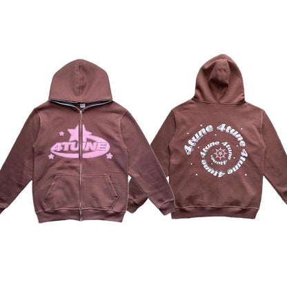 2023 Y2K Style Men's Full-Zip Hoodie Casual Jacket