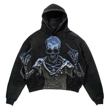 Punk Design Hoodie - Harajuku Streetwear Y2K Fashion