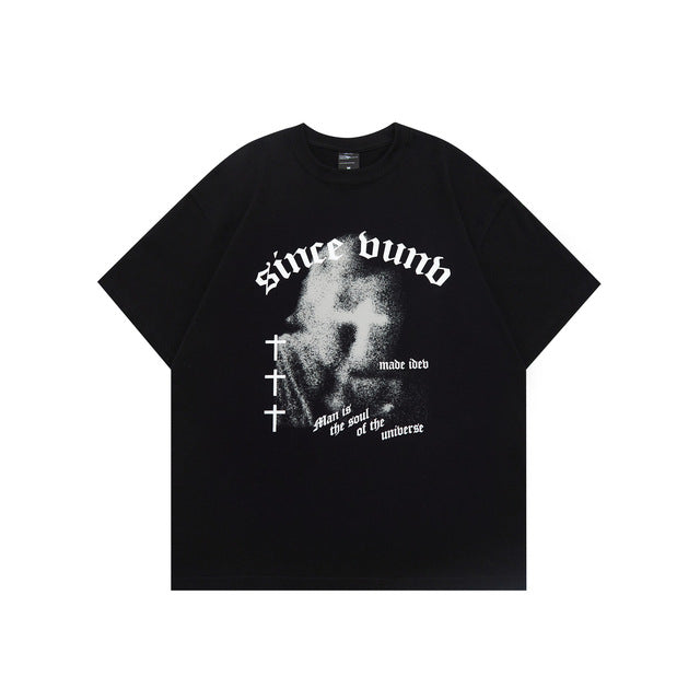 Men's Soft Y2K Style Graphic Tee - Vintage Harajuku Fashion