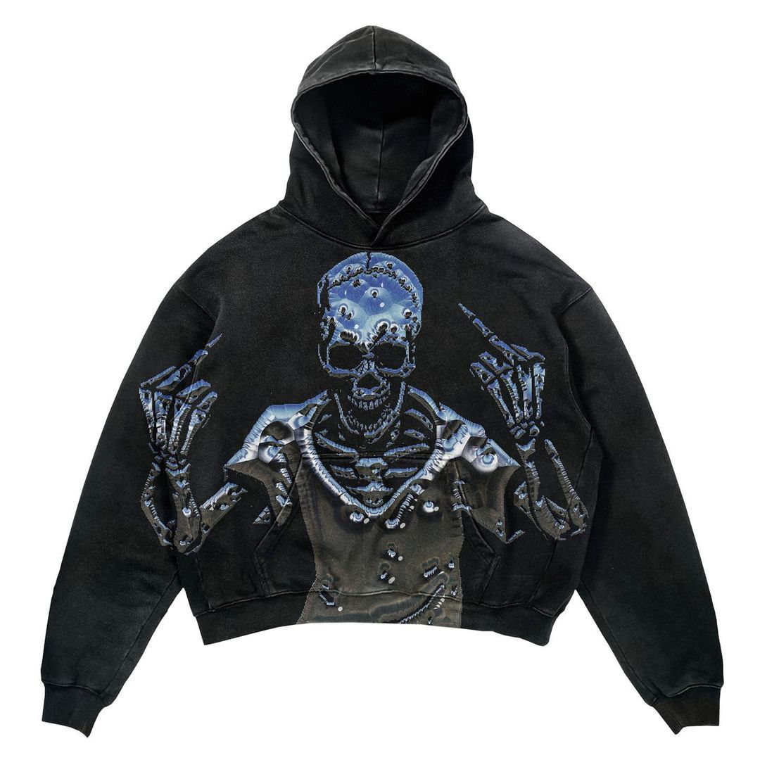 Punk Design Hoodie - Harajuku Streetwear Y2K Fashion