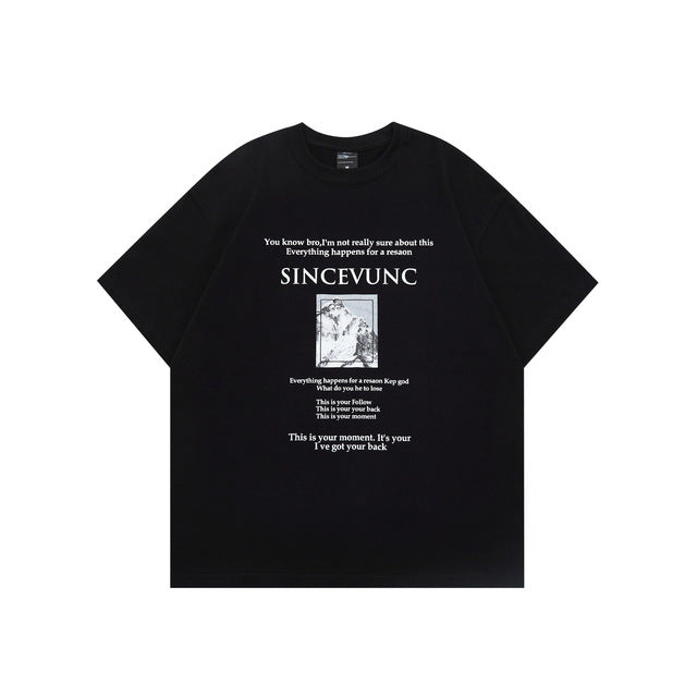 Men's Soft Y2K Style Graphic Tee - Vintage Harajuku Fashion