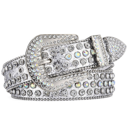 Y2K Punk Rock Style Studded Leather Belt for Men