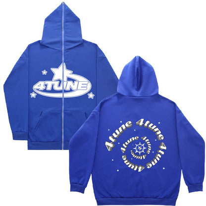 2023 Y2K Style Men's Full-Zip Hoodie Casual Jacket