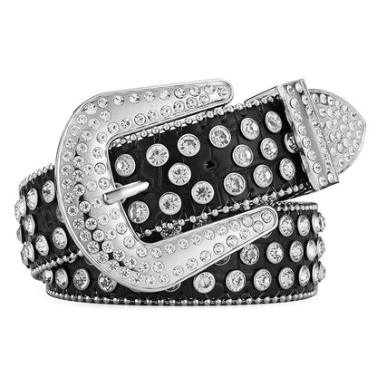 Y2K Punk Rock Style Studded Leather Belt for Men