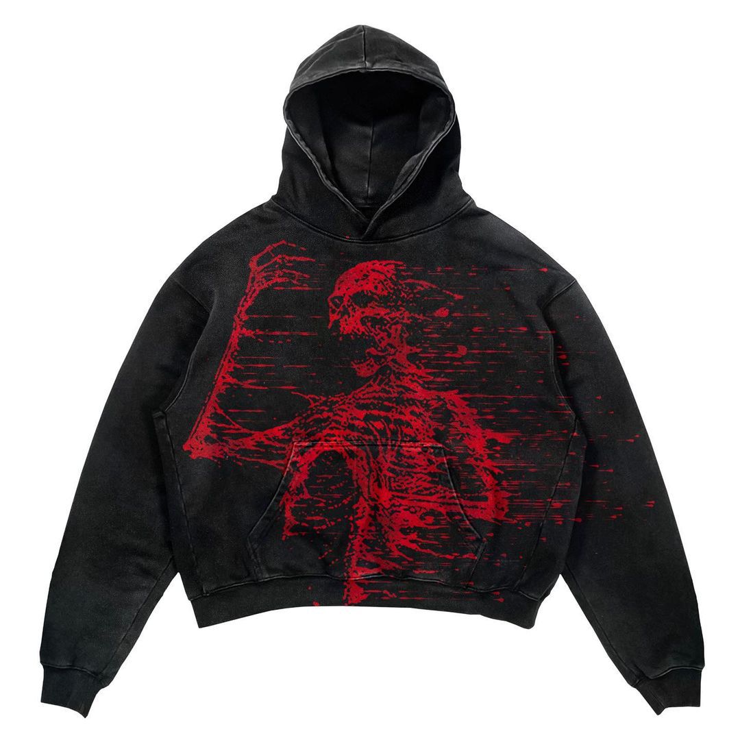 Punk Design Hoodie - Harajuku Streetwear Y2K Fashion