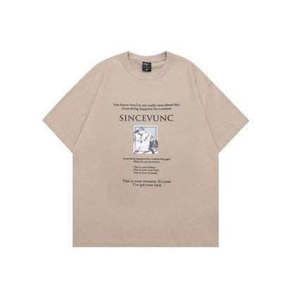 Men's Soft Y2K Style Graphic Tee - Vintage Harajuku Fashion