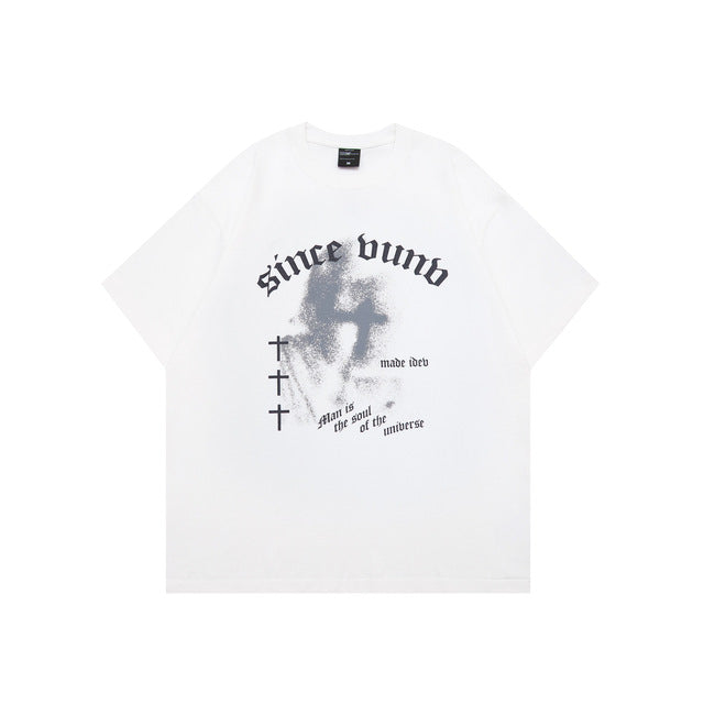 Men's Soft Y2K Style Graphic Tee - Vintage Harajuku Fashion